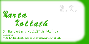 marta kollath business card